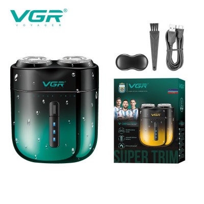 Электробритва VGR V-348 GREEN, роторная, IPX6