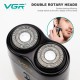 Электробритва VGR V-348 GREEN, роторная, IPX6