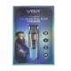 Триммер VGR V-879T BLUE, 4 насадки, 7500 RPM, 1500 mAh, LED display