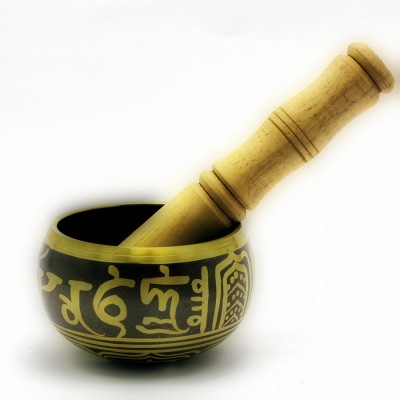 Чаша поющая с рисунком (d -10,h-5,5 см)(Singing Bowl  код 18111