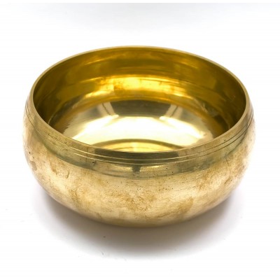 Чаша поющая бронзовая (без резонатора)(d 15 см)(Yellow Plain no.4) код 18125