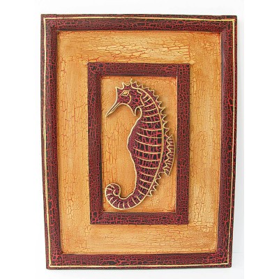 Картина деревянная "Морской конек" (PN 11) (30x40) (Индонезия) код 19055