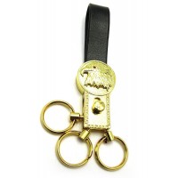 Брелок для ключей с кожаным ремешком 'Стразы' 19387 D
