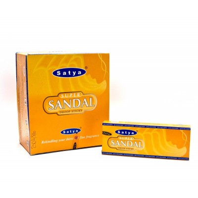 Super Sandal dhoop (Супер Сандал)(Satya)(12/уп) безосновное благовоние Super Sandal dhoop (Супер Сандал)(Satya)(12/уп) безосновное благовоние