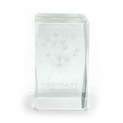 Параллелограмм хрустальный с голограммой (5х8CM) код 20750