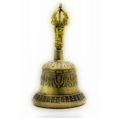 Колокол чакровый бронзовый (№3)(d-9,h-15,5 см) (Непал)(Bell Embose No.3) код 21656
