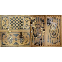 Нарды+шахматы из бамбука (60х30х4 см) (6030-C)