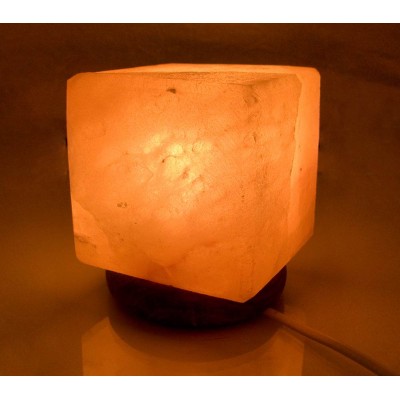 Соляная лампа (S-028) "Куб" (18 шт ящ.)(Гималайская соль) код 23077