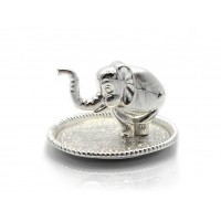 Подставка под кольца 'Слон' (9х5х7,5 см)'Серебро'