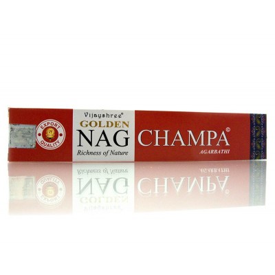 Golden Nag Champa (Золотая Наг Чампа))(Vijashree)(12 шт/уп)(15 гр.)пыльцовые благовония Аромапалочки Golden Nag Champa (пыльцовые благовония)(12 шт/уп)(15 гр.) код 23482