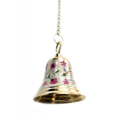 Колокол с рисунком на цепи (d-14,h-76.5 см)(Bell Cld Hanging B) код 23512