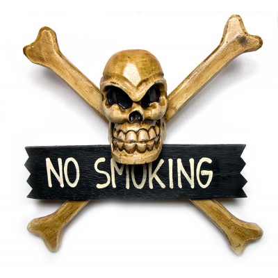 Череп с костями "No Smoking" (30х9х30 см)(ARS004A) код 24347