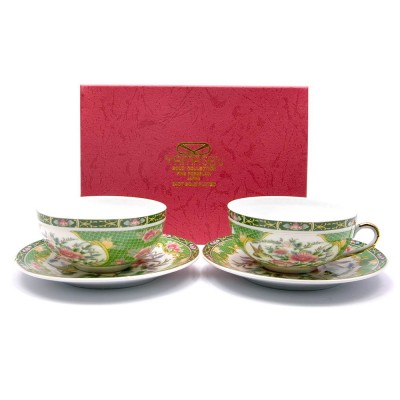 Сервиз фарфор (2SBS1006-3) 2 чашки +2 блюдца "Колибри" (24 шт. в ящ.) код 24429