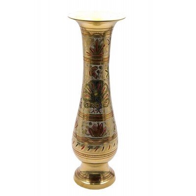 Ваза бронзовая цветная (29х9х9 см)(Flower vase Glass Clr 12") код 24752