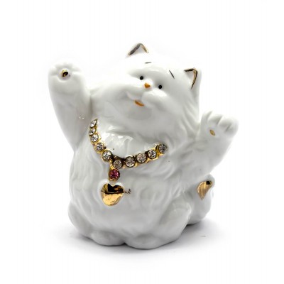 Кот фарфор (10х9х6 см)(B1990) код 25320