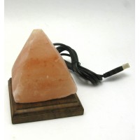 Соляная лампа USB 'Пирамида' (S-03)(10х9х9 см)(24 шт ящ.)(Гималайская соль)