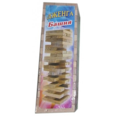 Игра настольная "Дженга" (48 брусков)(14х24х72)(дуб, ясень)  Код: 26069