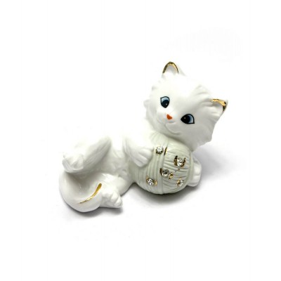 Котенок с клубком фарфор (9,5х6х5,5 см)(B2336) код 26316