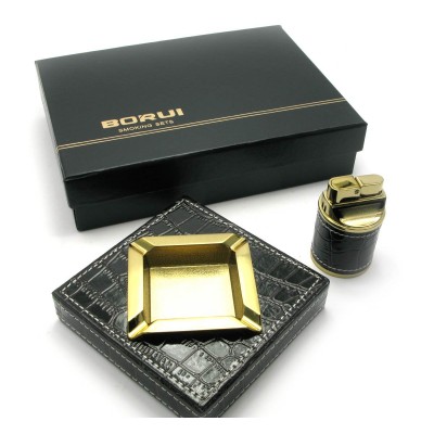 Подарочный набор (Пепепельница с зажигалкой)(21х15,5х5 см)(BR-212T) код 27222