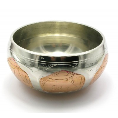 Чаша поющая (без резонатора)(d-15 см)(Singing Bowl Silver Copper no.4) код 27389