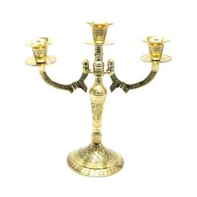 Подсвечник бронзовый на 3 свечи  (25х24,5х10,5 см)(Candle Stand 3C P) код 27432