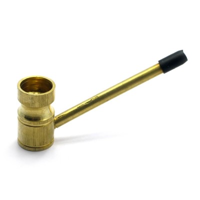Трубка курительная бронзовая (7,5х3х1,5 см)(BRASS HUKKI PIPE) код 27828