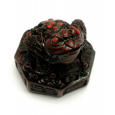 Жаба каменная крошка коричневая (6,5х7х7 см) код 28108