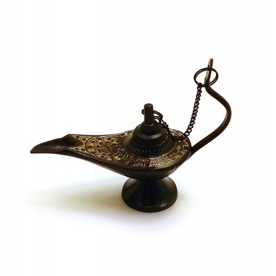 Лампа Алладина бронзовая черная (10х8х4 см)(Chirag BD 4") код 28305