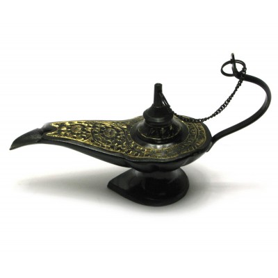 Лампа Алладина бронзовая черная (16х5х10 см)(Chirag BD 6") код 28316