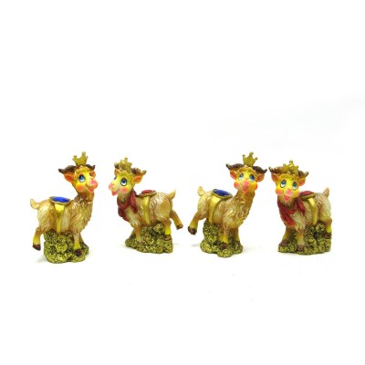 Козочка с короной (4 шт/уп)(9х5х3,5 см)(W7421) код 28400