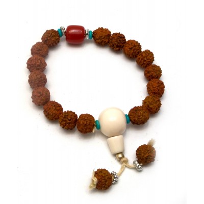 Браслет-чётки из рудракши (d-8 см)(Ø=1 см 18 бусин)