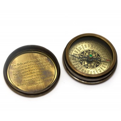 Компас морской бронзовый 'Victorian pocket compas'(d-6,h-2 см)