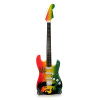 Гитара 'Bob Marley' миниатюра  дерево (24х7,5х1,5 см)