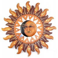 Зеркало мозаичное 'Луна и Солнце' (d-40 cм)