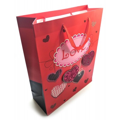 Пакет подарочный картонный 'Love' (32х26х10 см)
