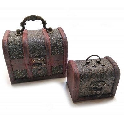 Сундучки набор 2 шт. (12,5х9,5х10 см  8,5х6,5х7 см)