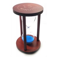 Часы песочные 15 мин синий песок(14,5х9х9 см)