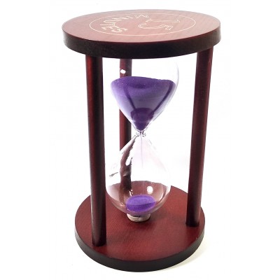 Часы песочные 15 мин фиолетовый песок(14,5х9х9 см)