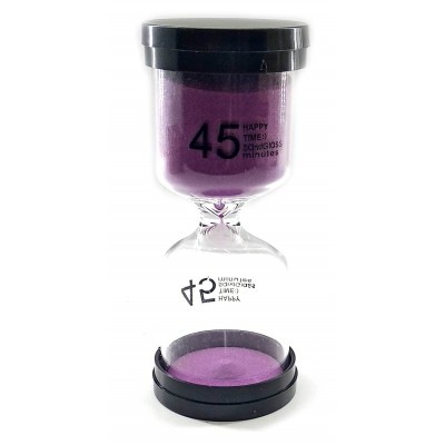 Часы песочные 45 мин фиолетовый песок (13х5,5х5,5 см)