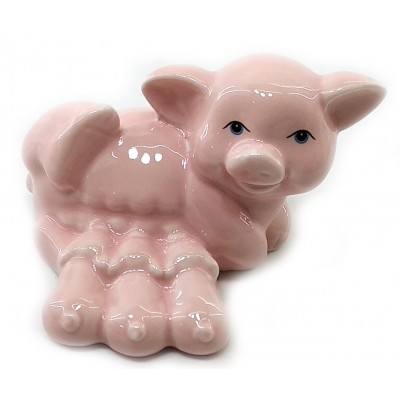 Свинка с поросятами фарфоровая розовая (8,5х6,5х5,5 см)
