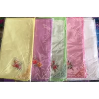 Платок носовой женский, 30х30 см, кружево, (хлопок, уп. 10 шт)