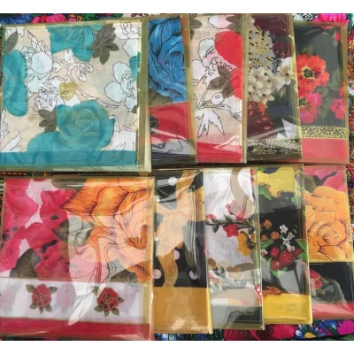 Платок носовой, коттон (в упаковке 10 шт, цвет: в ассортименте)