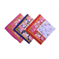 Платок носовой, коттон  (размер 42х42 см, в упаковке 12 шт, цвет: в ассортименте)