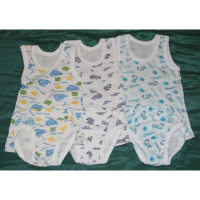 Детская майка с трусами для мальчика 32-34 (кулир)