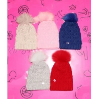 Шапка для девочки Смайл (акрил, подкладка флис), Артикул: 1352