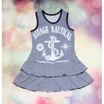 Сарафан детский Якорь-полосы (кулир) 1121. Размеры 34-38 Сарафан детский Якорь-полосы (кулир) 1121. Размеры 34-38