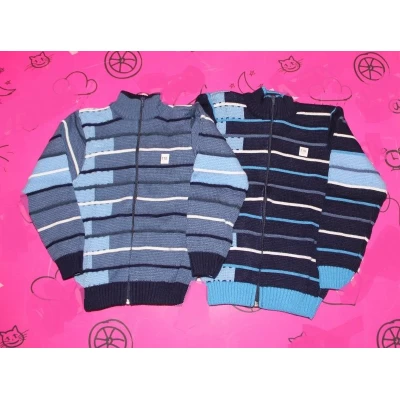 Детский свитер для мальчика Колбаска (акрил с шерстью) 0803, Размеры: 110 116 122 128