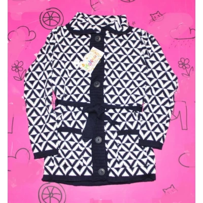 Кардиган детский Ромбик (акрил) 0857, Размеры: 128 134 140 