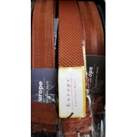 Ремень мужской кожаный Europe, узор разный. ширина пряжки 3,5 см, коричневый