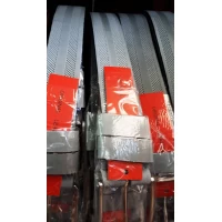 Ремень мужской кожаный классика, ширина пряжки 3,5 см, белый